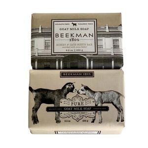 Lot/2 🐐Beekman 1802 Goat Milk Bar Soap 9 oz Lg Full Size NEW